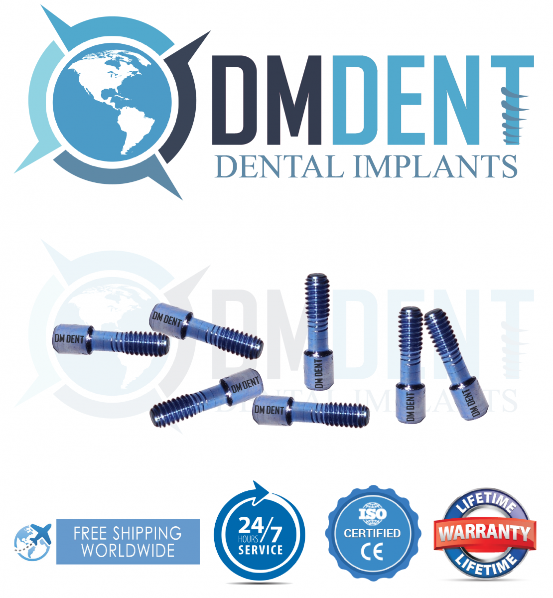 50x Dental Screws Abutment Screw For Dental Implant Internal Hex