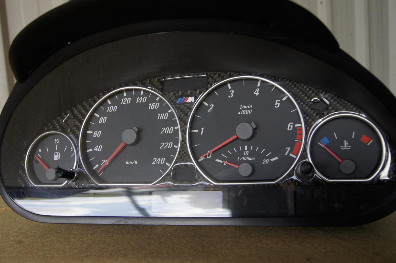 BMW E46 3 Series MSpec Instrument Cluster 6 Cylinder Manual 320 323