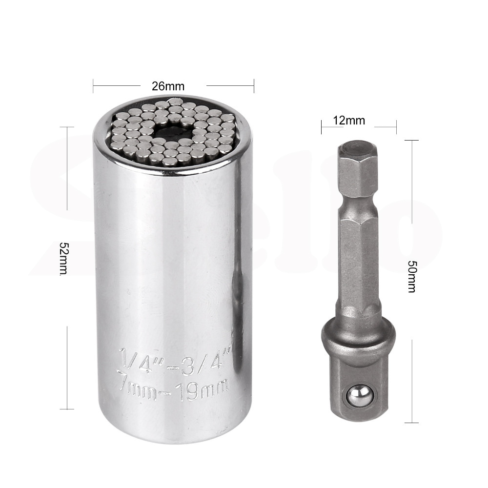 Gator Grip Universal Socker Bolt Set gator grip universal socket wrench power drill adapter 2 set