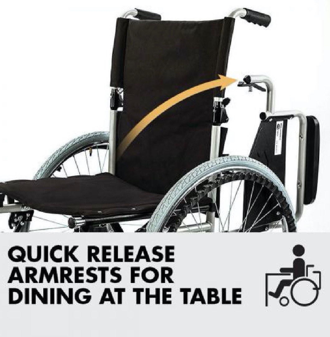 equipmed folding transport wheelchair companion rollabout lightweight