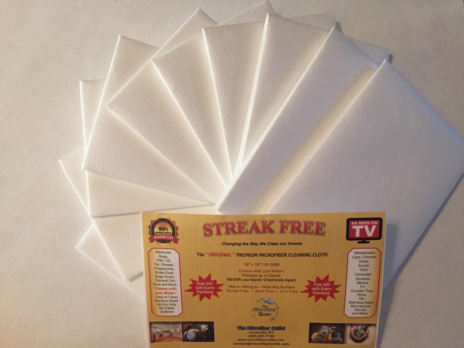 Streak Free White Microfiber MultiPurpose Cleaning Cloths As Seen On TV