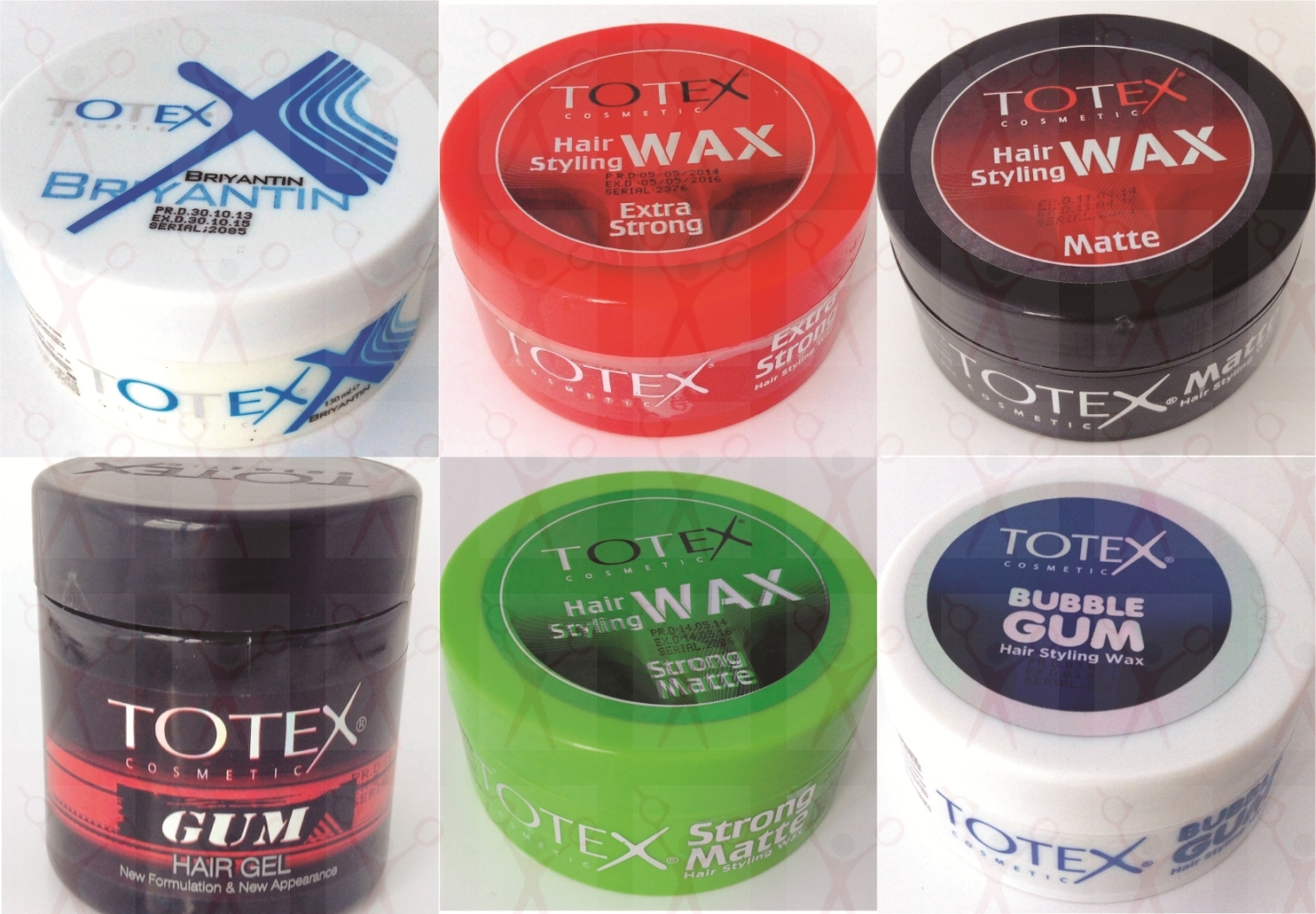 TOTEX PROFESSIONAL HAIR STYLING WAX, GEL BUBBLE GUM SCENT, MATTE & CREAM