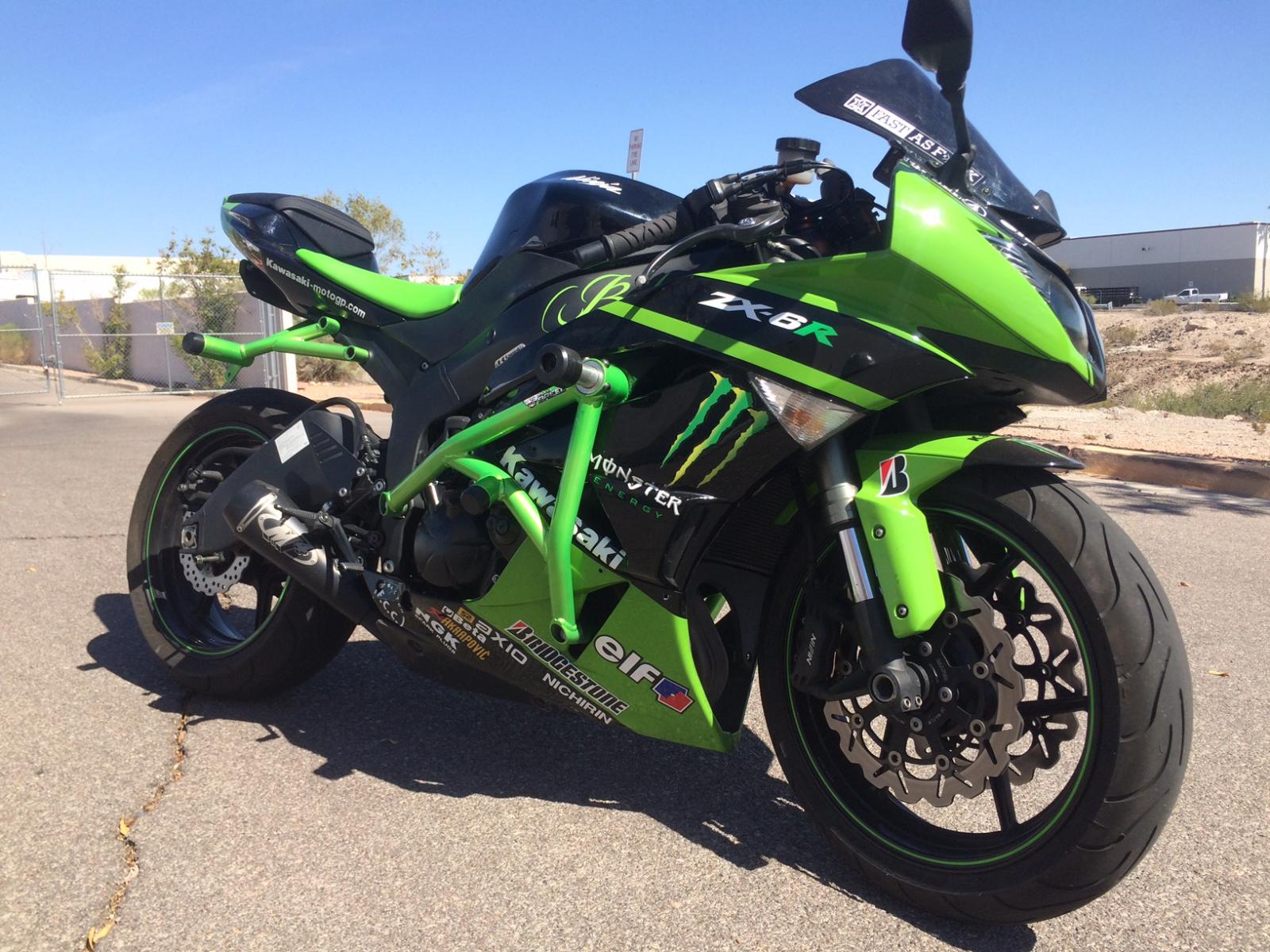 0912 Kawasaki ZX6R New Breed Stunt Parts IRX4 Crash Cage **Shock