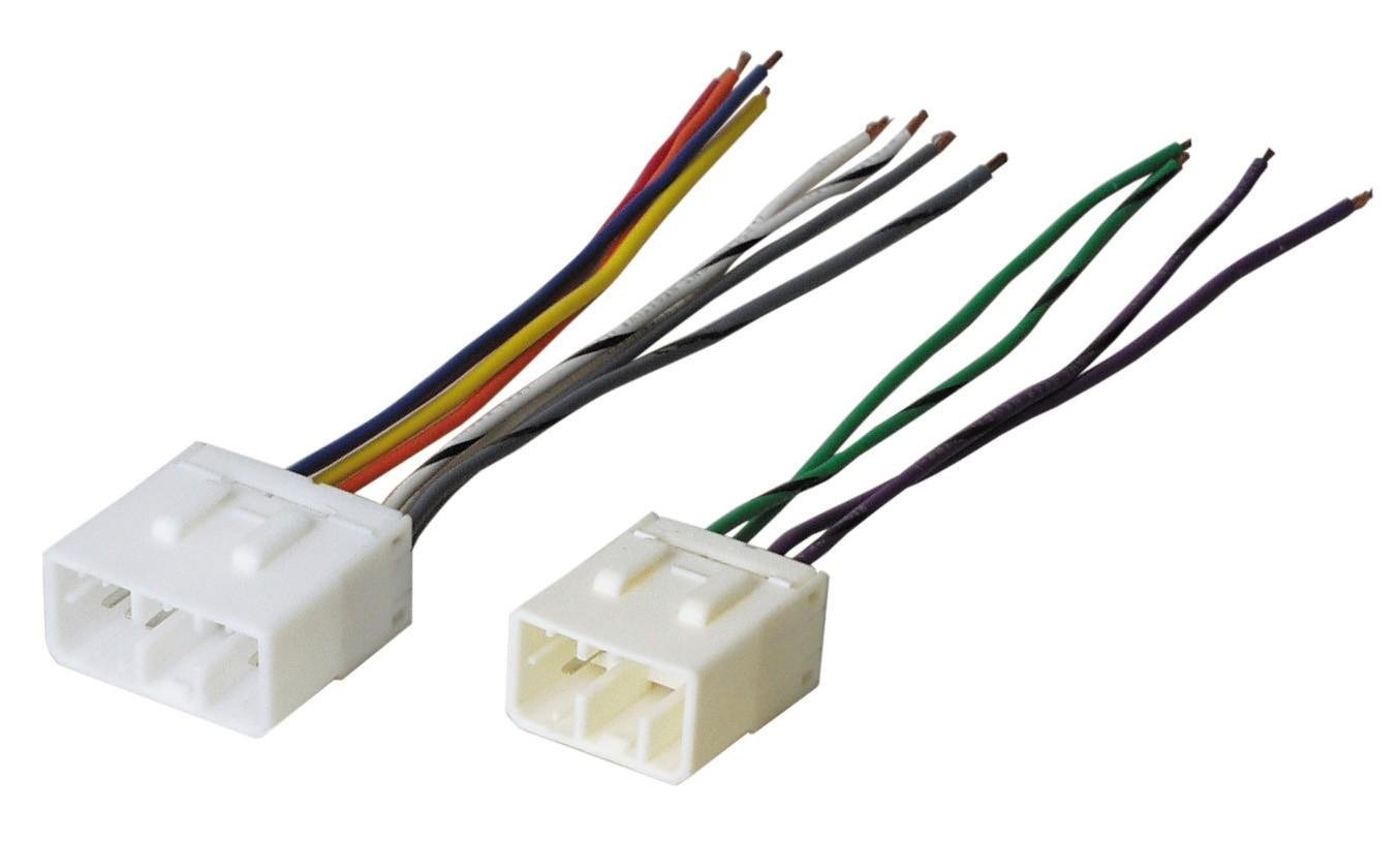 male wiring harness plugs into factory radio for 1989 2002