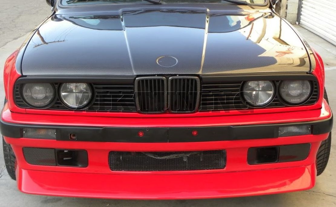 bmw e30 EVO full front bumper splitter apron valane addon tuning
