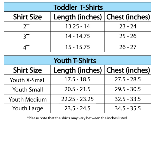 Youth t shirt size chart age or our Precision Size Finder to find a truly perfect fit. PRECISION SIZE FINDER For the perfect fit, measure your kid's height, chest, waist and hips – then compare with our size chart.