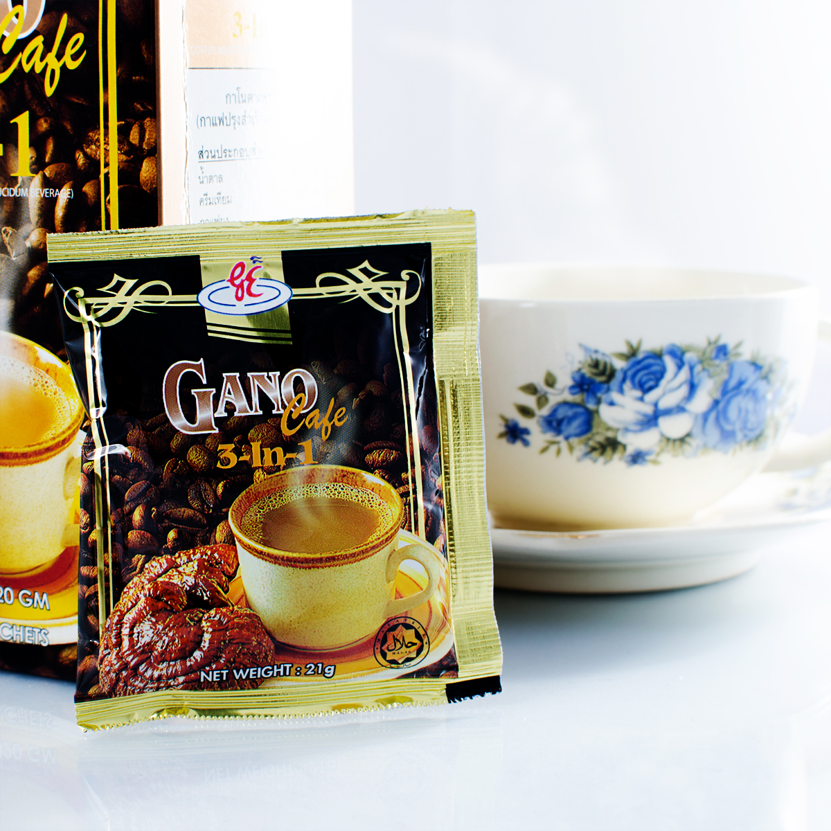 Gano Cafe 3 in 1 Coffee 20 Sachets - GANO EXCEL COFFEE with Ganoderma ...