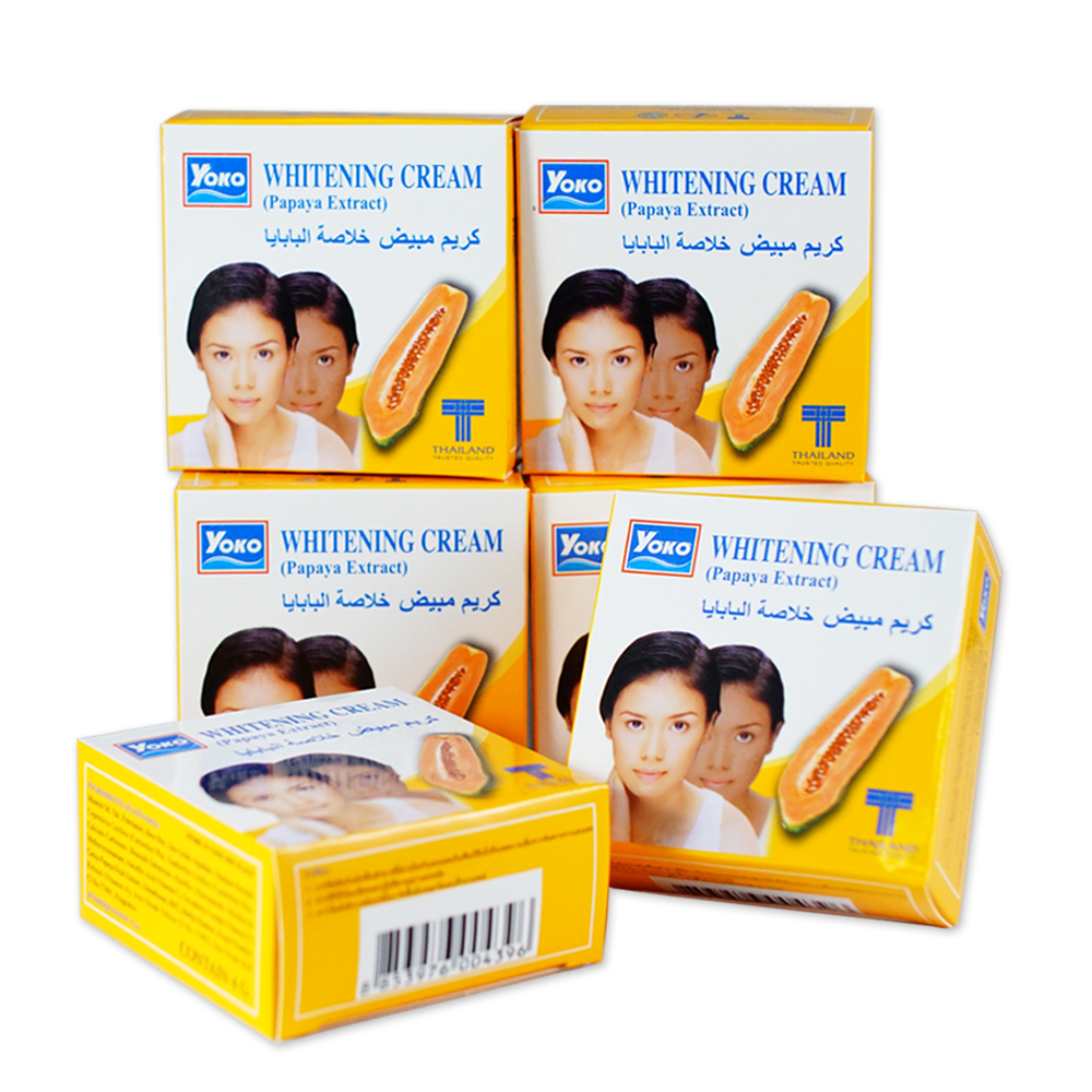 6pcs. Yoko Papaya Extract Facial Whitening Cream Prevent Acne Spots