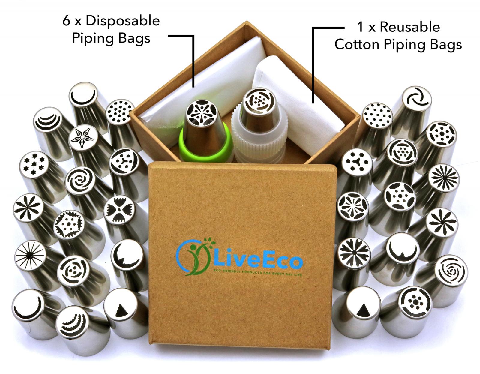 Complete 42Piece Russian Piping Tip Set Easily Create Stunning Icing