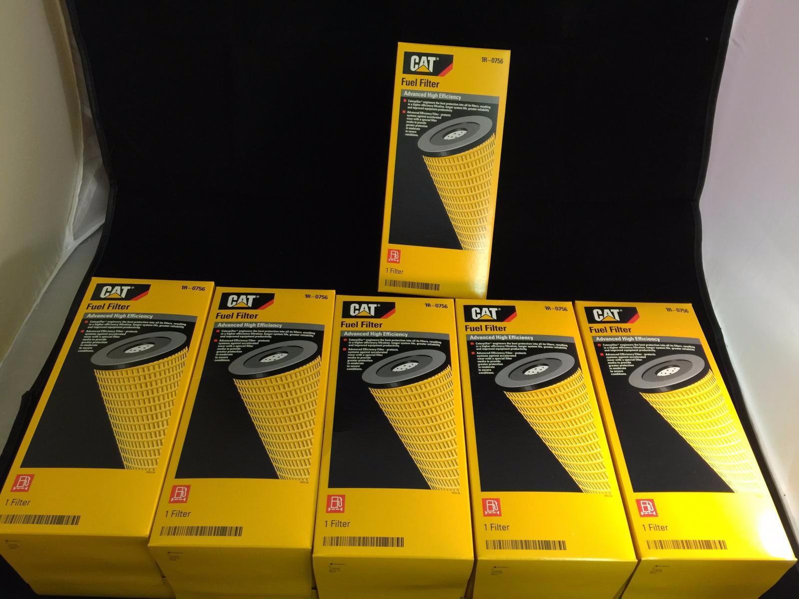 4 NEW CAT 1R-0756 FUEL FILTER CATERPILLAR 1R0756 OEM 4 PACK!