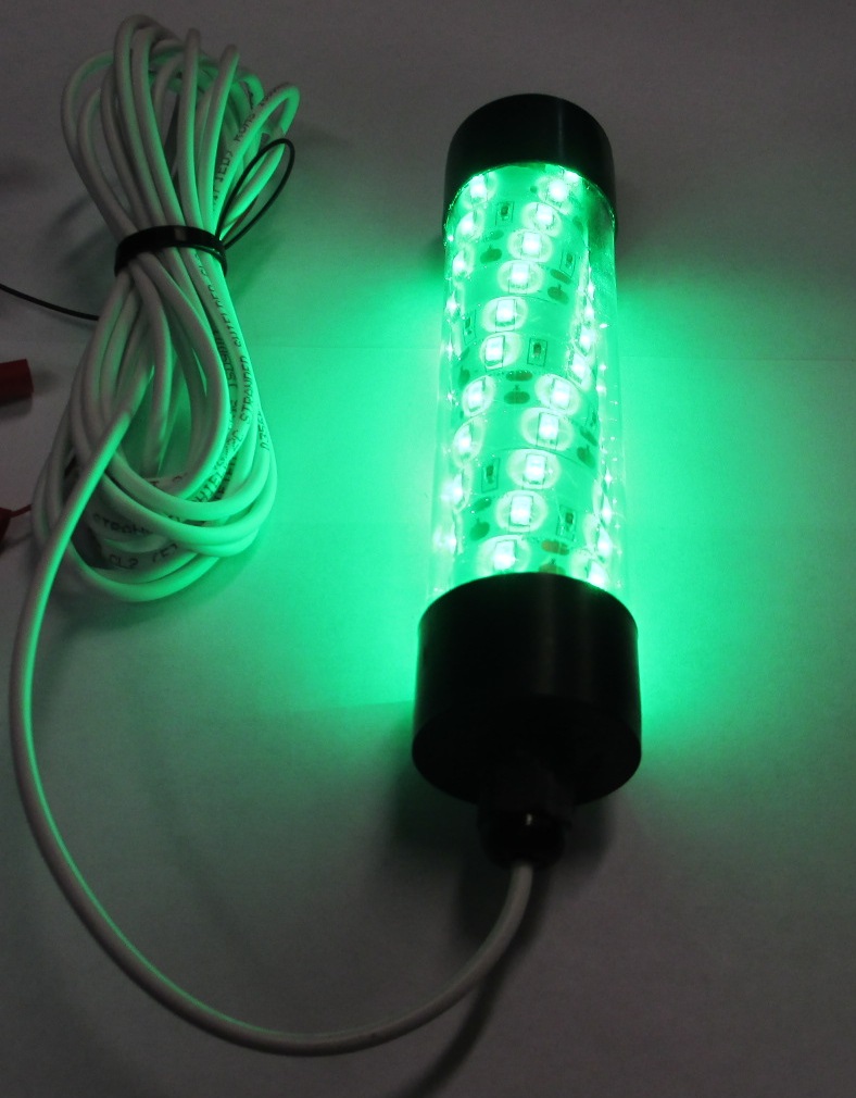 12V LED GREEN UNDERWATER SUBMERSIBLE NIGHT FISHING LIGHT crappie shad