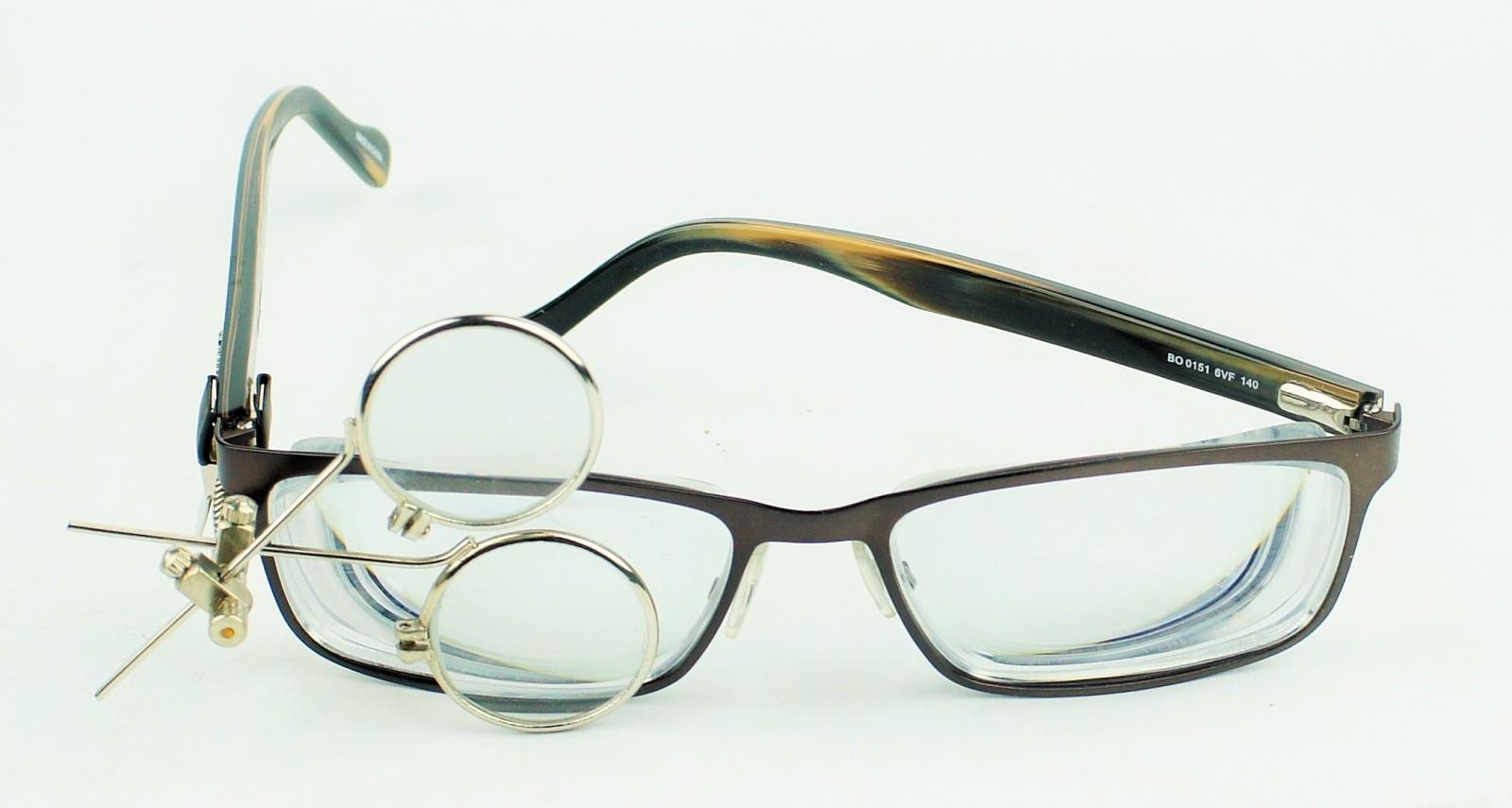 Jewelers Double 3x Clip On Eye Loupe for Glasses / Goggles Steampunk