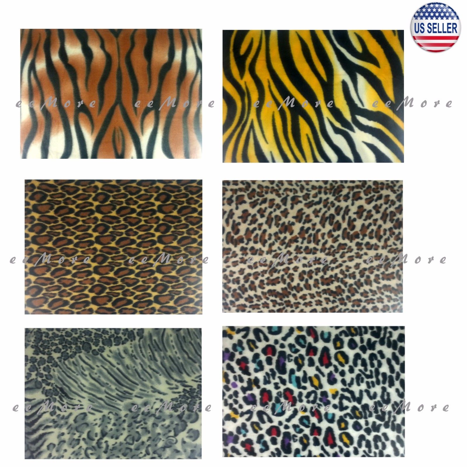 50” x 60” Soft Animal Leopard Tiger Safari Print Fleece Throw Blanket US Stock