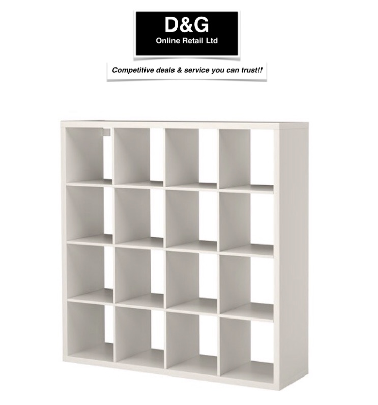 ikea kallax 16 shelf square unit white ebay ikea kallax 16 shelf square unit white ebay