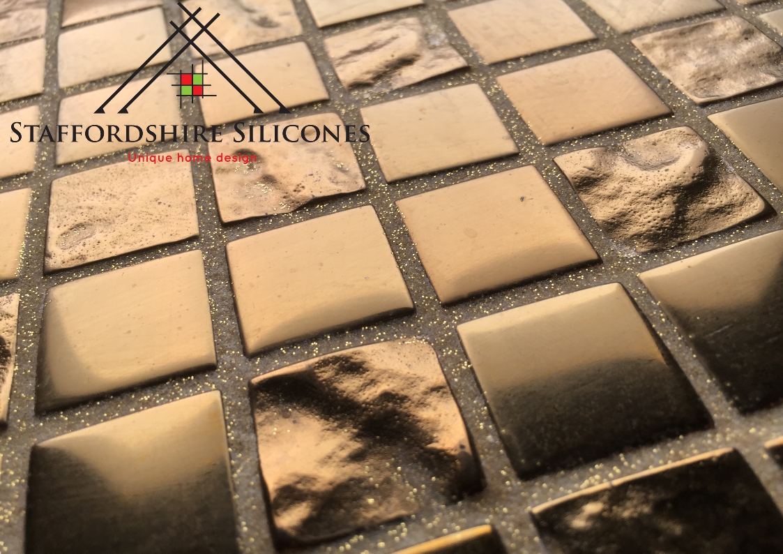 Grout glitter wall floor glass mosaic cheap tiles , silver or gold