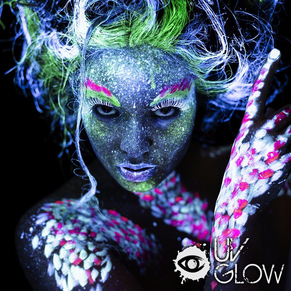 Neon Glow In The Dark Face And Body Paint Party 8pcs UV Reactive Premium Quality