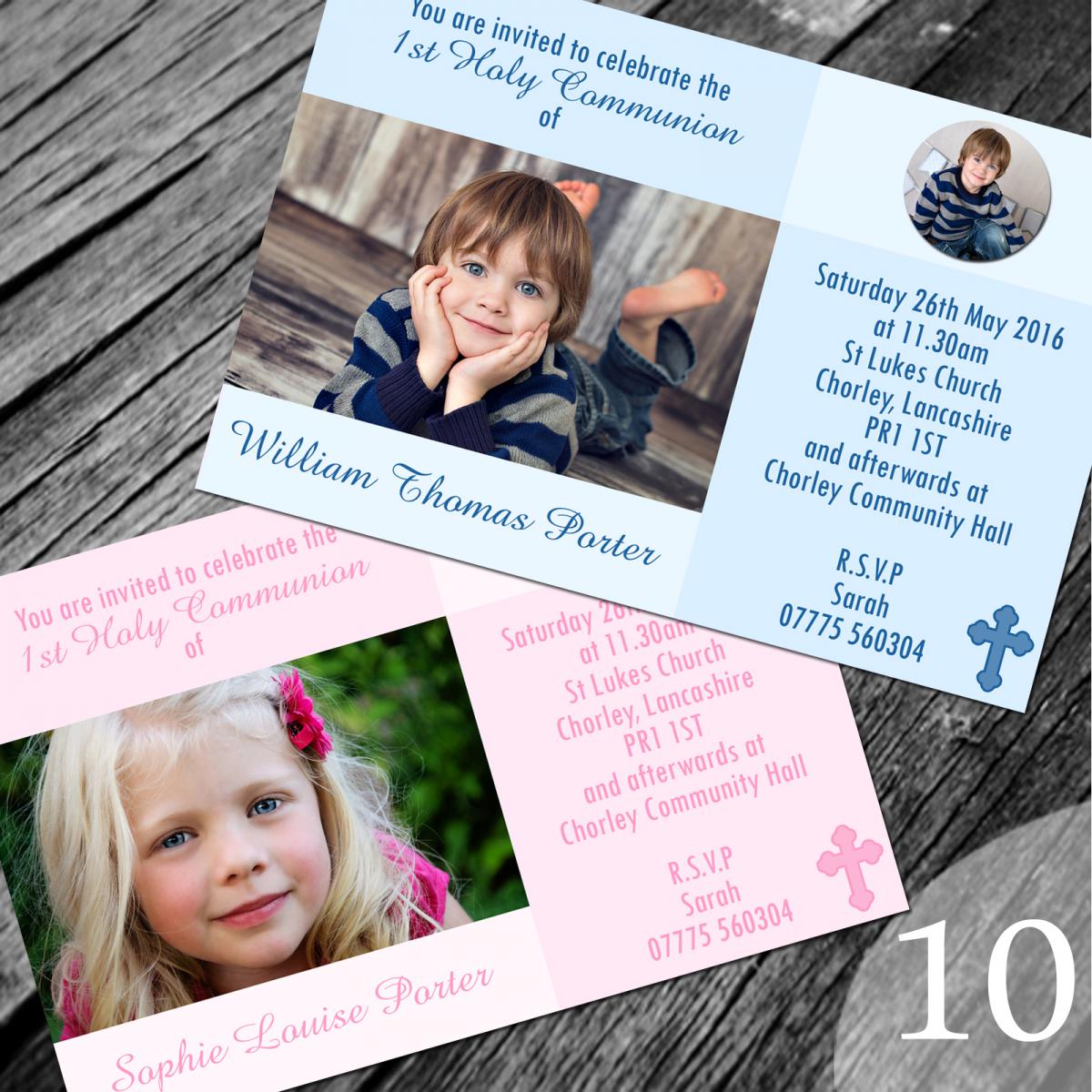 Personalised First Holy Communion Invitations / Invites Boy / Girl eBay