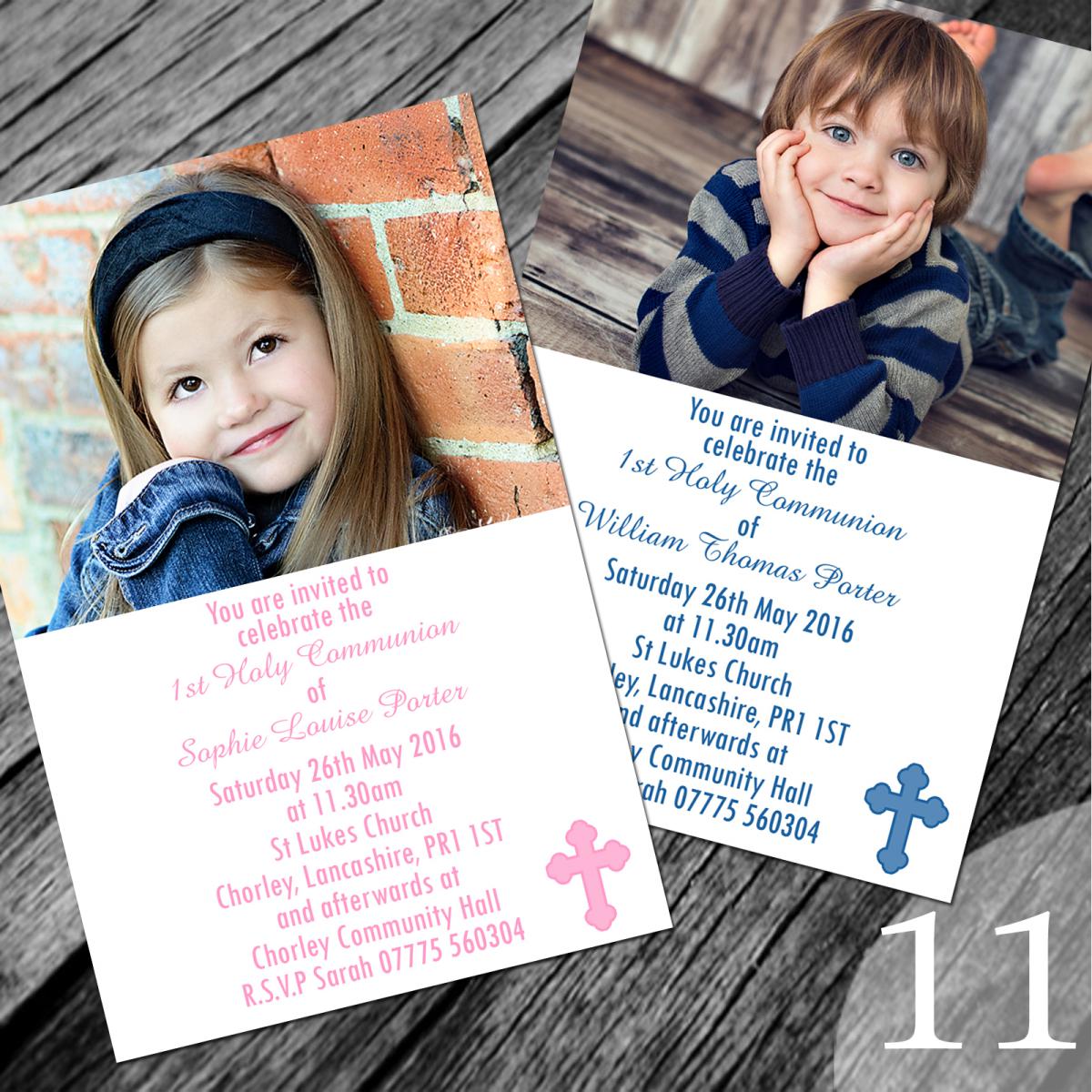 Personalised First Holy Communion Invitations / Invites Boy / Girl eBay