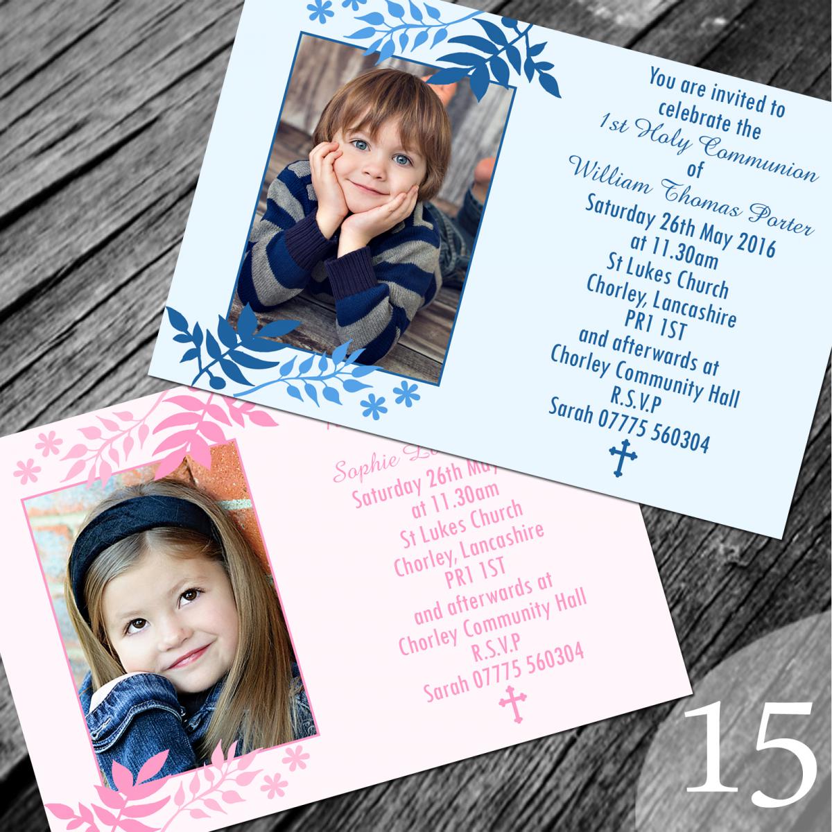 Personalised First Holy Communion Invitations / Invites Boy / Girl eBay