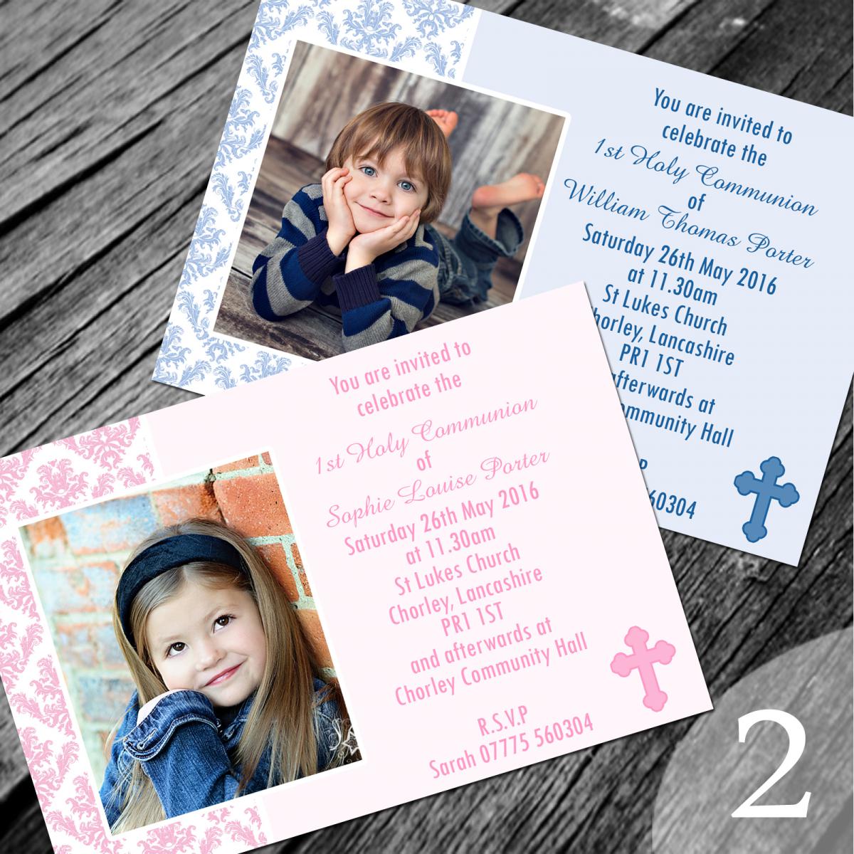 Personalised First Holy Communion Invitations / Invites Boy / Girl eBay
