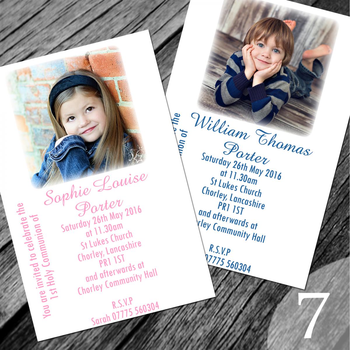 Personalised First Holy Communion Invitations / Invites Boy / Girl eBay