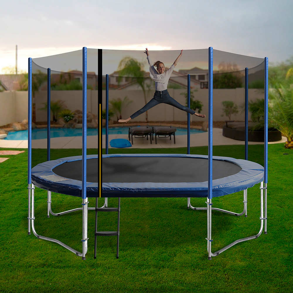 Oval Shaped Rectangular Trampoline 3 Sizes Weld Free Frame Free